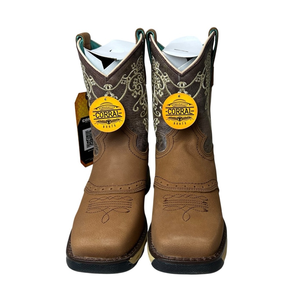 Corral NIB Hydro Resist Safety Square Toe Women’s 7  Western Cowgirl Work Boots - Picture 3 of 13